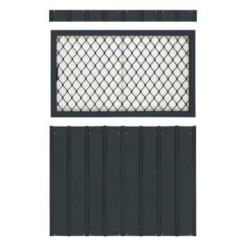 Globel Fenster-Kit 2 Seitenfenster & 2 Ersatzpaneelen, anthrazit, für Skillion, Lean To, Dream